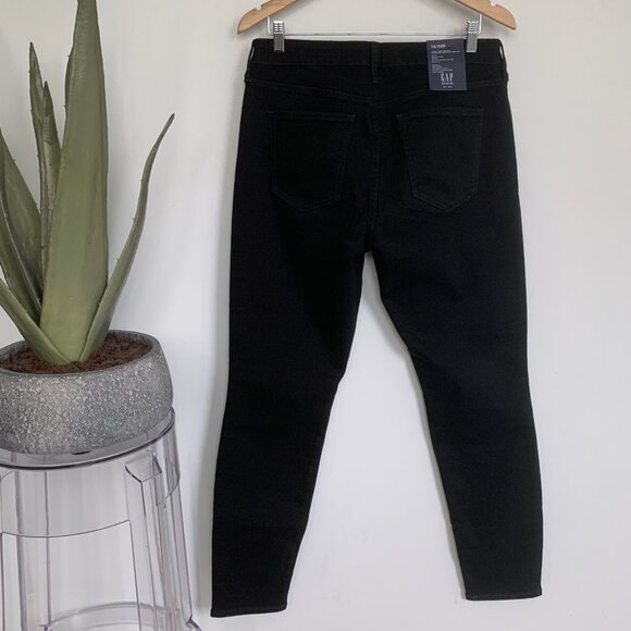 GAP Curvy True Skinny Jeans Black Mid Rise Sz 32 / 14 Regular NWT - Picture 9 of 11